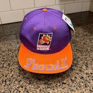 Phoenix Suns Drew Pearson Vintage NBA Snapback Hat Purple Orange NWT 90s